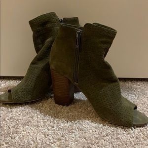 Open toed ankle booties